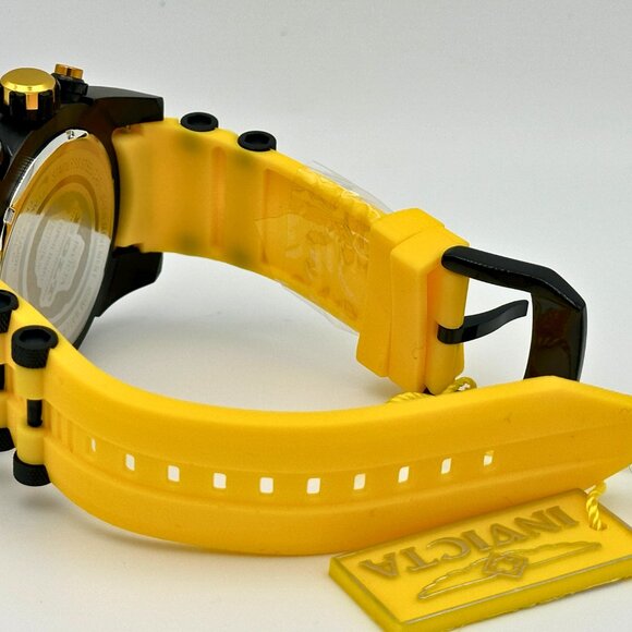Invicta Men's Watch Bolt Yellow Dial Yellow Silicone Strap Date PREMIUM Classics - Picture 10 of 10